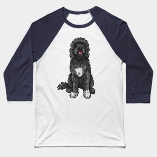 Cute Portuguese Water Dog | Black Baseball T-Shirt